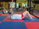 An exercise to aid back care by strengthening the core muscles